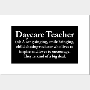 Daycare Teacher Definition Posters and Art